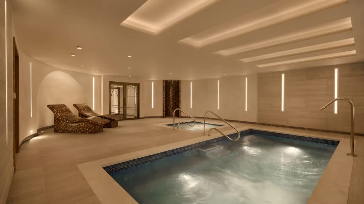Spa pool with loungers at The Grand