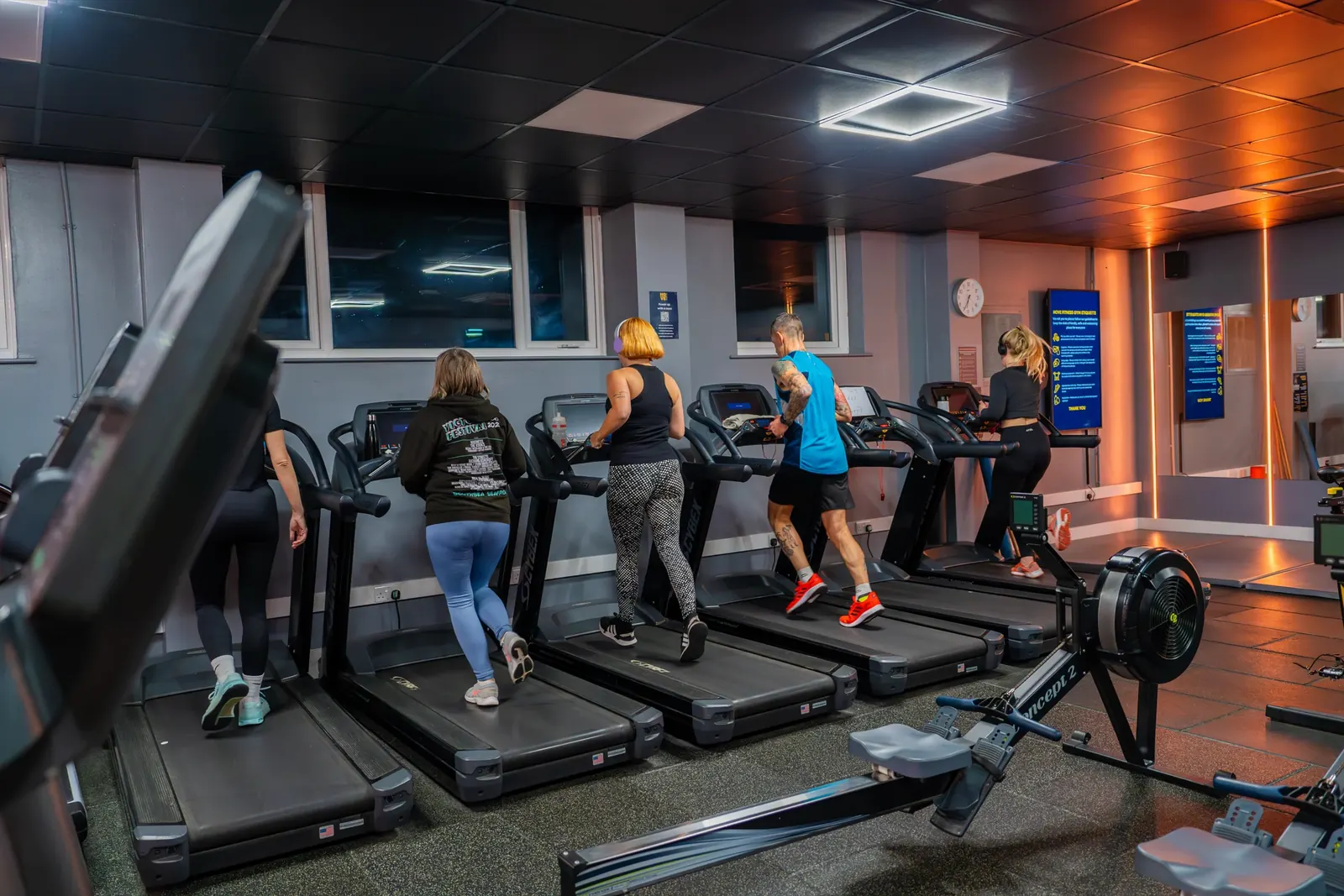 Cardio area with treadmills